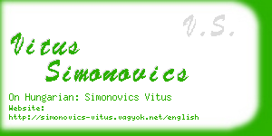vitus simonovics business card
